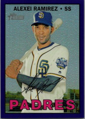  2016 Topps Heritage Chrome Purple Refractor #THC606 Alexei Ramirez