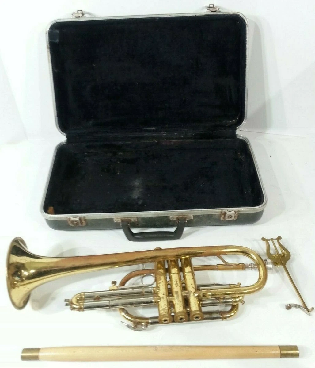 Vintage Blessing Scholastic Cornet And Original Case With