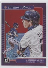 2021 Panini Donruss Diamond Kings Holo Red Christian Yelich #24 0i1i