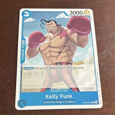 Bandai Kelly Funk OP15-043 OP15 Common Character 3000 Power Cost 3 English