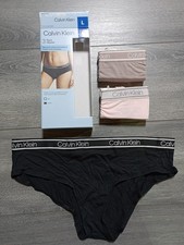 Calvin Klein 3 Pack Hipster Underwear Adult Womens Large Multicolored