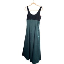 Zum Zum vintage emerald green satin & velvet empire waist Aline evening gown 5/6
