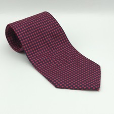 Burberrys Of London Men's Red Polka Dots Dotted Silk Neck Tie Made in USA 59"