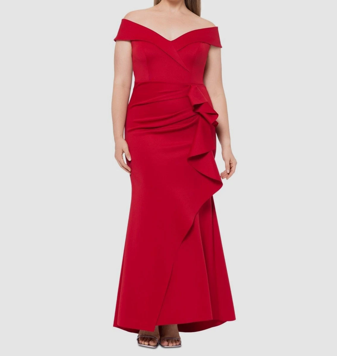 green emerald velvet dress Skin Red Evening Dress| Evening Dresses Xs / Red / Satin main image 0