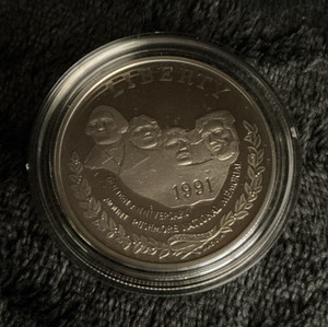 1991-S Mount Rushmore $1 Proof San Francisco 0.9 Silver/Clad KM#223