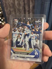 2025 Topps Now Card 925 Yoshinobu Yamamoto WS Hero Closes G7 Los Angeles Dodgers