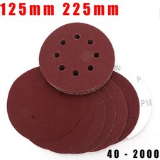 125mm 225mm Red Sanding Discs Hook Loop Sandp...