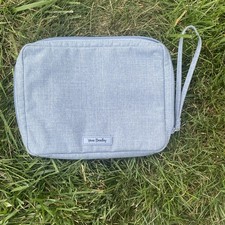 Vera Bradley Lighten Up Wipes Pouch Denim Blue Bag - Zen Gray