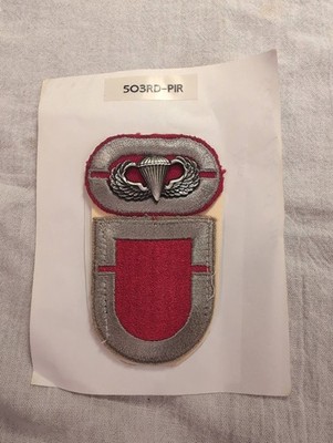 US Army 503rd PIR Parachute Infantry Regiment Flash Oval Jump Wings Airborne Pat
