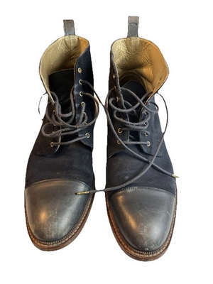 #ad Taft Troy Cap Toe Boots shoe horn US 11 EU 44 Navy Blue $80.00
