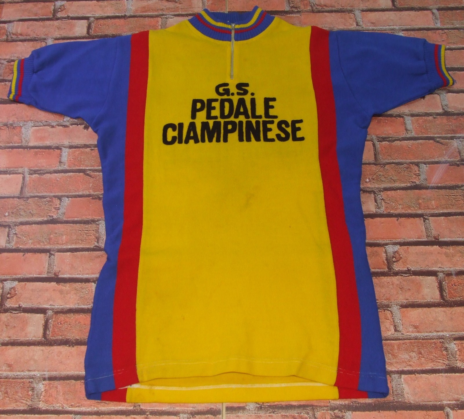 EROICA MAGLIA  SHIRT BICI CICLISMO VINTAGE 70'S CIAMPINESE ACRILICO RICAMATA