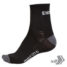 Image of Endura BaaBaa Merino Wool 2-Pack Unisex Cycling Socks