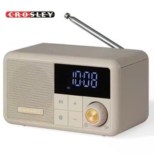 Crosley CR1121A-PB Cooper Radio/Clock Bluetooth Speaker - Pebble