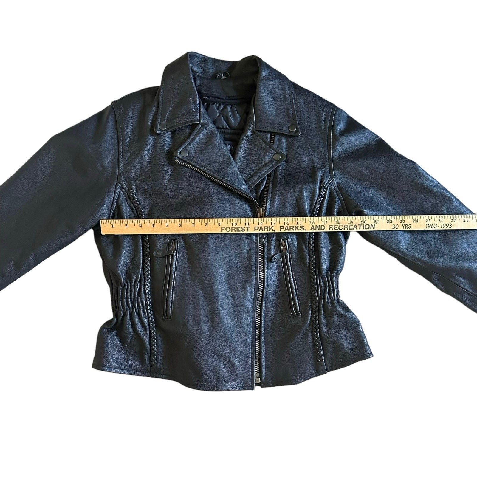 Bikers Dream Apparel Women L Black Leather Motorcycle Jacket Thinsulate Quilted