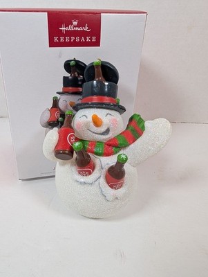 2022 Hallmark KEEPSAKE ''JOLLY BEER BELLY'' SNOWMAN Christmas Ornament 4.2'' MIB