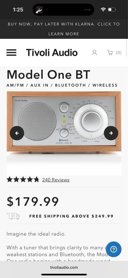 Tivoli Audio - Model One BT - Bluetooth AM/FM Radio