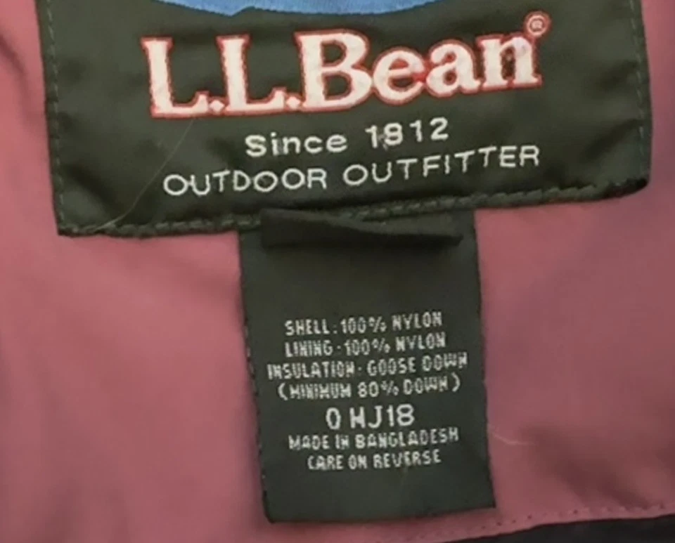 L.L. Bean Vtg Purple Goose Down Parka Puffer Coat Women’s Large Regular - Image 3 of 4