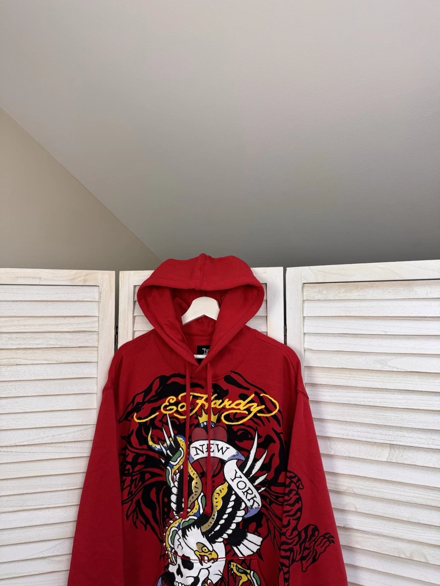 Preços baixos em Moletom masculino Ed Hardy Vermelho | eBay