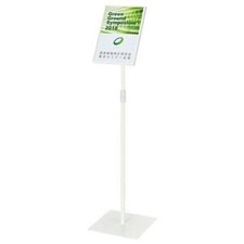 Nakabayashi Information Sign Stand, Acrylic Cover, A4, White (MSD-ACA4-W)