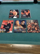 5 WWF Hand Signed Pictures. HULK HOGAN,THE ROCK,STONE COLD STEVE AUSTIN. WWE NWA