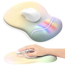 TECKNET Ergonomic Mouse Pad with Wrist Rest, Smooth Surface  Non-Slip Base ...