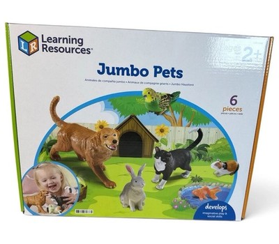 Learning Resources Jumbo Pets 6 Animal Figures Open Box Factory Sealed LER0688