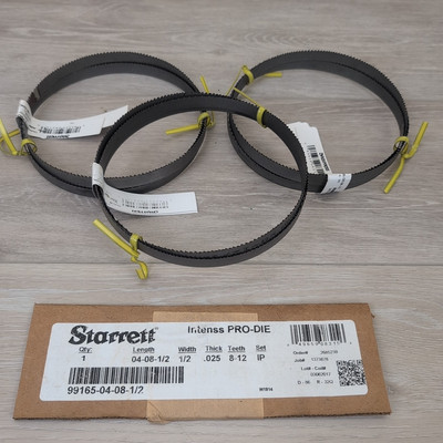 Lot Of 3 Starrett 99165-04-08-1/2 Intense Pro-Die Band Saw Blades New Open Box 
