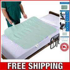 34" x 52" Positioning Bed Pad with Handles - Waterproof Reusable Protector