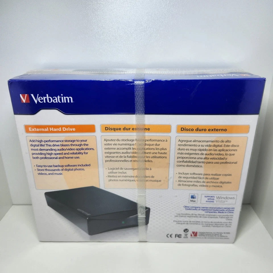 Verbatim Portable Hard Disk Drive 1TB Black Model USB1TB *Brand New* - Image 3 of 4