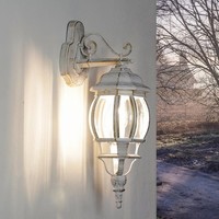 Rustikale Wandleuchte In Weiß Gold Laterne IP44 E27 AußEn Lampe Garten Brest
