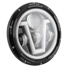 7in LED Headlight High Brightness Halo Angel Eyes For JK 07-18 KDVV