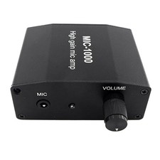 MIC-1000 Microphone Audio Amplifier Gain 1000 Times Amplification Stereo5271