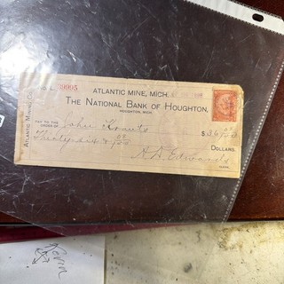 Atlantic Copper Mining Company Draft Houghton Michigan Mi