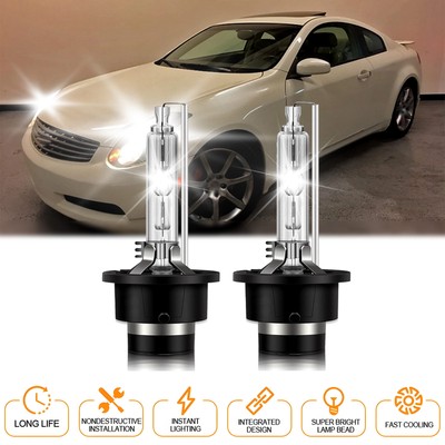 For Infiniti G35 2006-2008 HID Combo LED Headlight Kit Bulb High Low Beam White