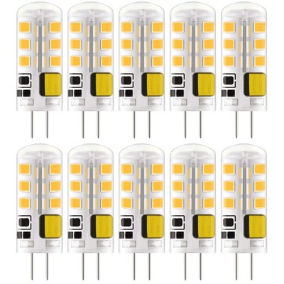 10 Pack G4 AC/DC 12V Led Bulbs 3W Equivalent 20W 30W Halogen 300 Lumen 3000K ...