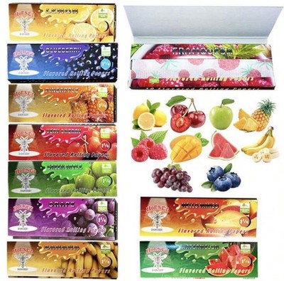20 Packs HORNET 1 1/4 Size Fruit Flavors Cigarette Rolling Paper 78mm