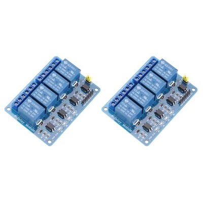 2 Stück DC 5V 4 Kanal Relaismodul Low Level Trigger für Elektronik
