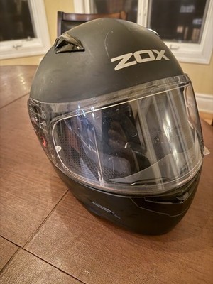 ZOX Galaxy Matte Black Full Face Motorcycle Helmet Large DOT ECE R22.05
