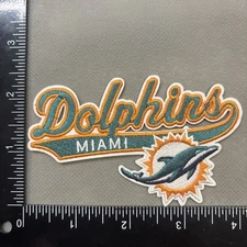 MIAMI DOLPHINS IRON ON EMBROIDERED PATCH