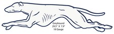 Greyhound Laser Cut Out Nostalgic Metal Sign 7.9 29.5