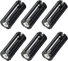 3 X 1.5V AAA Series Connection Plastic Black Cylinder Battery Storage Holder Cas