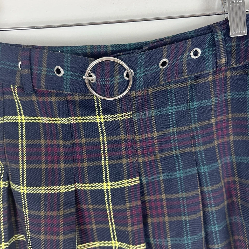 Minifalda plisada a cuadros casi famosa talla M colegiala despistada punk grunge Foto 2 de 4