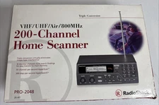 Vintage RADIOSHACK  Pro-2048 200 Channel 800Mhz CHF UHF Air Home Scanner - READ!