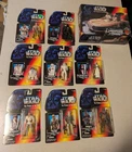 STAR WARS Power of The Force Action Figures Lot of 8 Red Cards +Land Speeder NEW