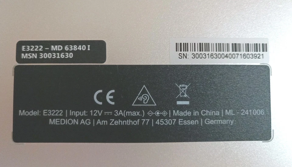 Medion Akoya E3222 Convertible Notebook Intel Celeron, 4GB RAM, 128GB SSD silber - Bild 4 von 4