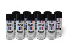 X10 Quick Color Flat Black General Purpose Interior Exterior Spray Paint 10 Oz.