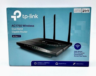 TP-Link AC1750 Wi-Fi Router Archer A7 Full Gigabit Dual Band Black NEW SEALED