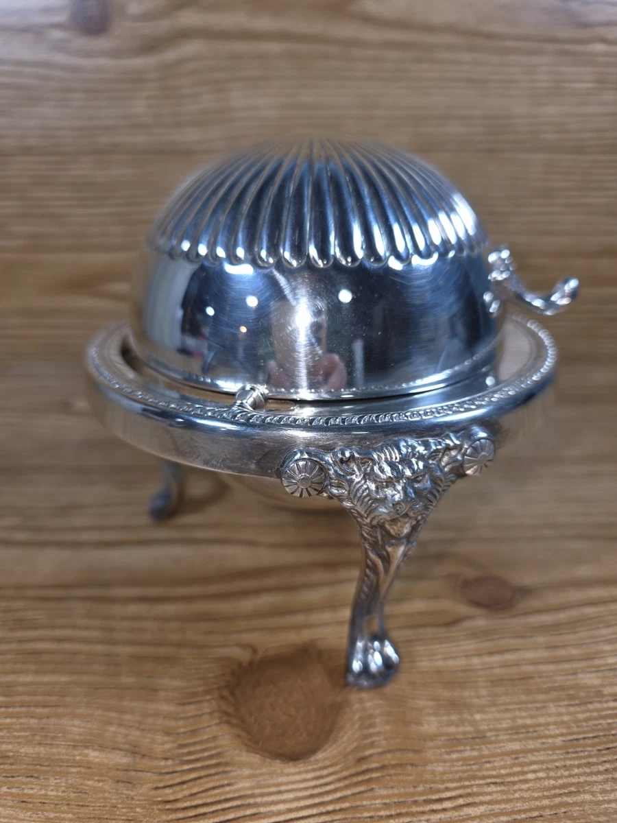 FB Rogers Silver Coin Antique US Silver-Plated Butter Dishes for