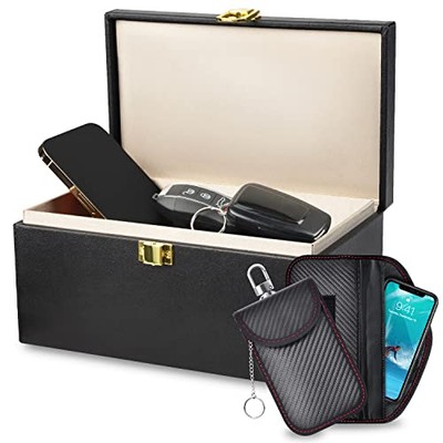 Faraday Box und Beutel 2er Pack, 8,6 x 5,1 x 4,1 Zoll Faraday Box für Auto
