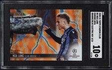 2020 Topps Stadium Club Chrome Noa Lang Rookie Orange/Blue Electric /10 SGC 10